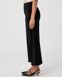 Paige Clean Front Anessa Velvet Trouser, Black-PAIGE