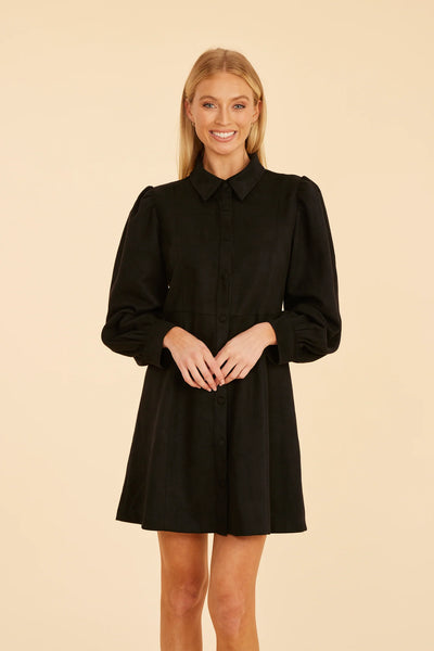 Faux Suede Tailored Dress-Dolce Cabo