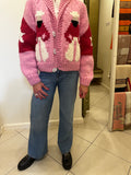 GOGO The Short Cowboy Cardi, Bubble Gum-GOGO Sweaters