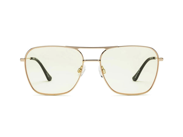 Caddis Hooper Reading Glasses, Polished Gold-Caddis