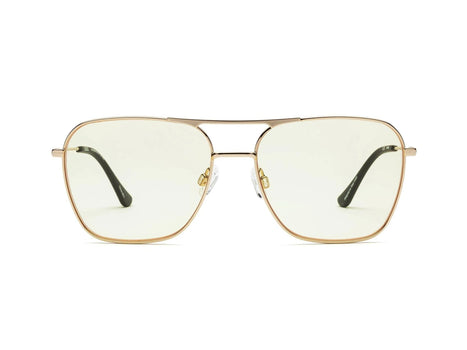 Caddis Hooper Reading Glasses, Polished Gold-Caddis