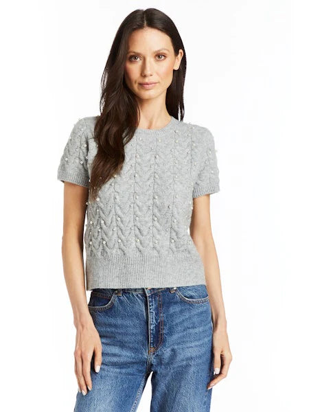 DREW Eloise Sweater-Light Grey-DREW