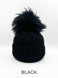 Linda Richard Angora/Wool Hat, Black-Linda Richards