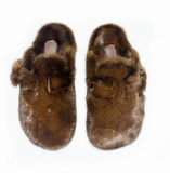 Linda Richards Mink Clogs, Tobacco-Linda Richards