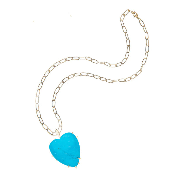 Jane Win LOVE Carry Your Heart Pendant Necklace, Turquoise-Jane Win