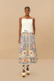 FARM Rio Superbloom Tapestry Blue Maxi Skirt-Farm Rio