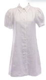 A-Line Linen dress -White-Dolce Cabo