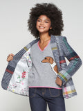Vilagallo Hannah, Multicolored Checked Blazer-Vilagallo