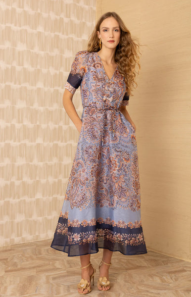 Hale Bob Aubrie Maxi Dress, Navy-Hale Bob