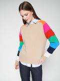 Vilagallo Manga Stripe Sleeve, Beige Multi-Vilagallo