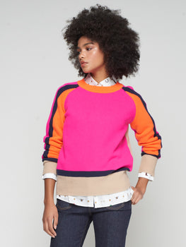 Vilagallo Cuello Redondo Colorblock, Pink/ Orange-Vilagallo