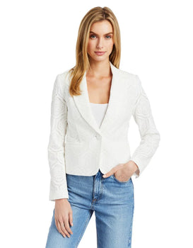 DREW Milo Lace Blazer, WHT-DREW