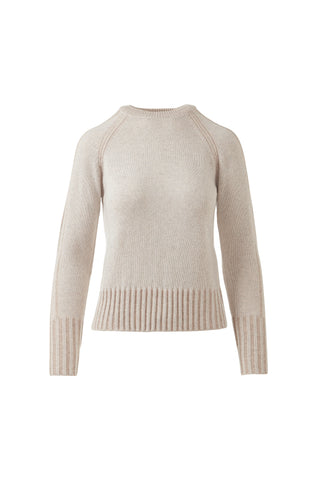 Kinross Plaited Rib Trim Crew-Kinross Cashmere