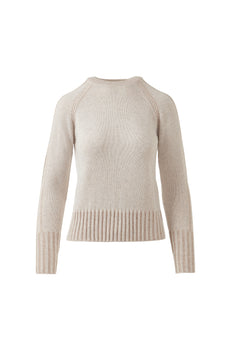 Kinross Plaited Rib Trim Crew-Kinross Cashmere
