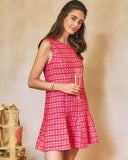 ENYA BOUCLE DRESS, CRANBERRY RED-Lilly Pulitzer