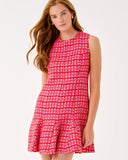ENYA BOUCLE DRESS, CRANBERRY RED-Lilly Pulitzer
