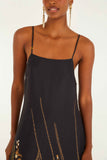 FARM Rio Garden Silhouette Midi Slip, Black-Farm Rio