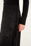 FARM Rio Midnight Leopards Maxi Skirt, Black-Farm Rio