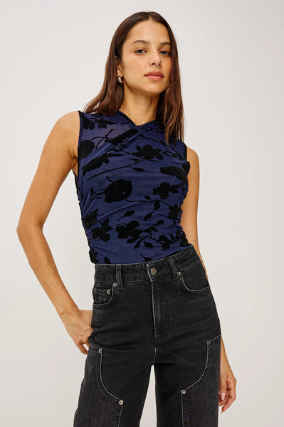 Rails Lauris top, Navy Tossed Roses-Rails