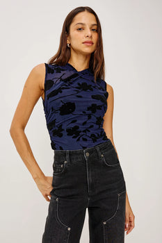 Rails Lauris top, Navy Tossed Roses-Rails