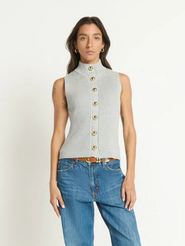 Ira Sweater Vest, Heather Gray-Nation LTD