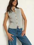 Ira Sweater Vest, Heather Gray-Nation LTD