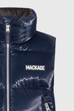 CHAYA-GLO High-Gloss Shell Down Vest, Marine Blue-Mackage