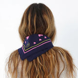 KR Drippy Heart Bandana, Indigo Blue-Kerri Rosenthal