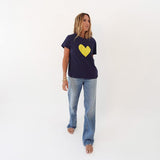Suke Imperfect Heart Tee, Indigo Blue-Cactus-Kerri Rosenthal
