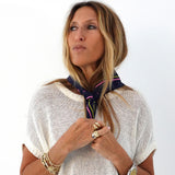 KR Drippy Heart Bandana, Indigo Blue-Kerri Rosenthal