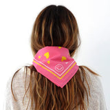 KR Drippy Heart Bandana, Palm Pink-Kerri Rosenthal