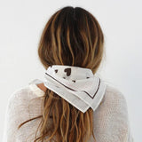 KR Drippy Heart Bandana, White-Kerri Rosenthal