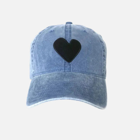 KR Imperfect Heart Hat, Denim-Black-Kerri Rosenthal