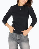 KR Long Sleeve Rib Tee, Black-Kerri Rosenthal