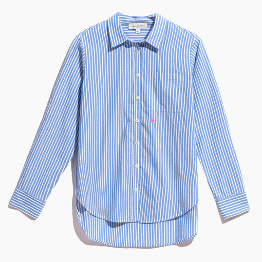 Mia Shirt, Stripe Blue/White-Kerri Rosenthal