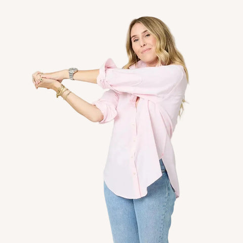 Mia Lightweight Oxford Shirt, Oxford Pink-Kerri Rosenthal