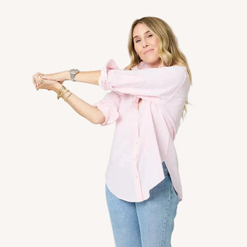 Mia Lightweight Oxford Shirt, Oxford Pink-Kerri Rosenthal