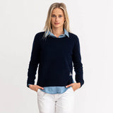 Patchwork Pullover, Indigo-Kerri Rosenthal