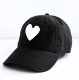 KR Heart Patch Hat, Black/White-Kerri Rosenthal