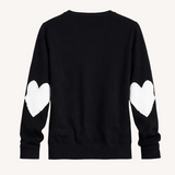 Patchwork Cotton Pullover, Black