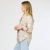 Mia Ruffle Plaid, Cabin Light Taupe-Kerri Rosenthal