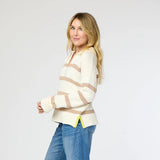 Syd Sweater, Off White/ Taupe-Kerri Rosenthal