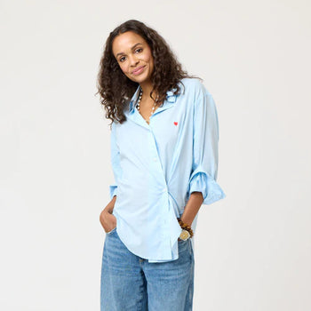 Kerri Rosenthal Jack Shirt, Mid Blue-Kerri Rosenthal