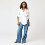 Kerri Rosenthal Jack Shirt, White-Kerri Rosenthal