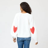 Ricki Imperfect Heart Sweater, Natural-Kerri Rosenthal