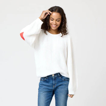 Ricki Imperfect Heart Sweater, Natural-Kerri Rosenthal