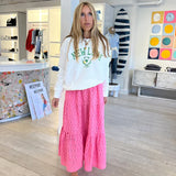 Kerri Rosenthal Gabrielle Eyelet Skirt, Neon Pink-Kerri Rosenthal