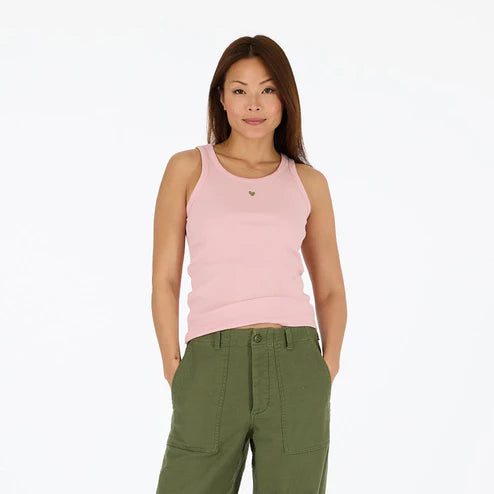 Kerri Rosenthal Heart Tank, Carnation Pink-Kerri Rosenthal