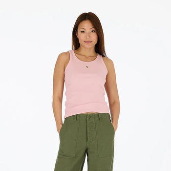 Kerri Rosenthal Heart Tank, Carnation Pink-Kerri Rosenthal