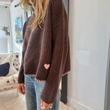 Kerri Rosenthal Marlow Cashmere Sweater, Cocoa-Kerri Rosenthal